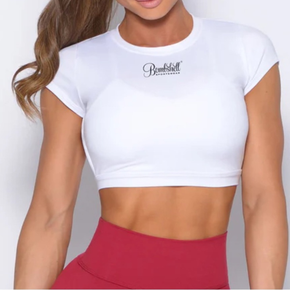 Bombshell sports muscle tee open back